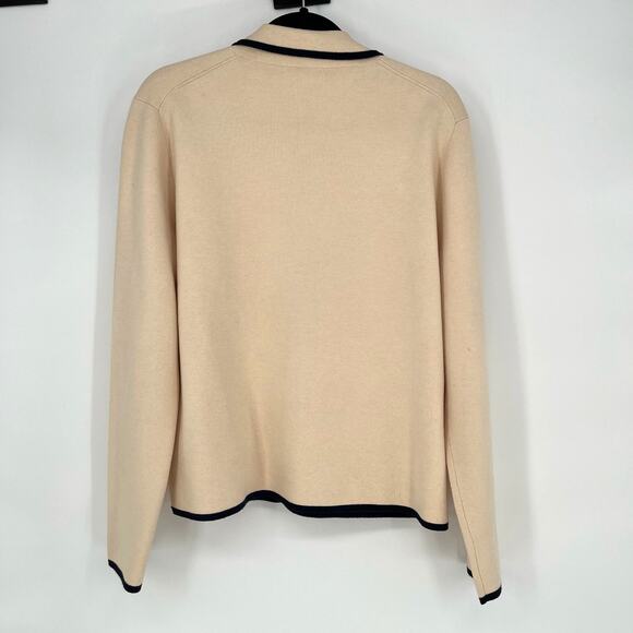 J Crew Tipped sweater blazer BS976 Women's Size XL - Picture 4 of 13